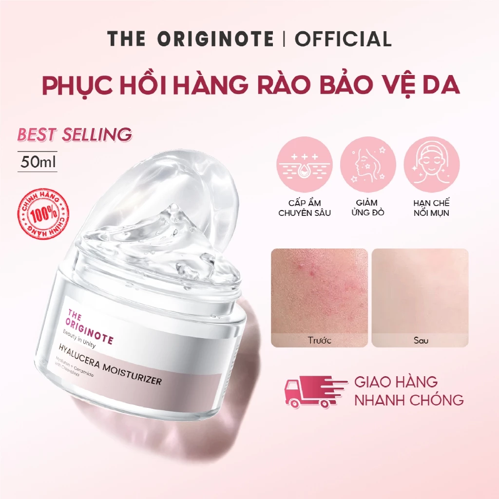 Kem dưỡng ẩm The Originote dưỡng ẩm da mặt dưỡng ẩm makeup làm dịu da Hyalucera Moisturizer Gel 50g