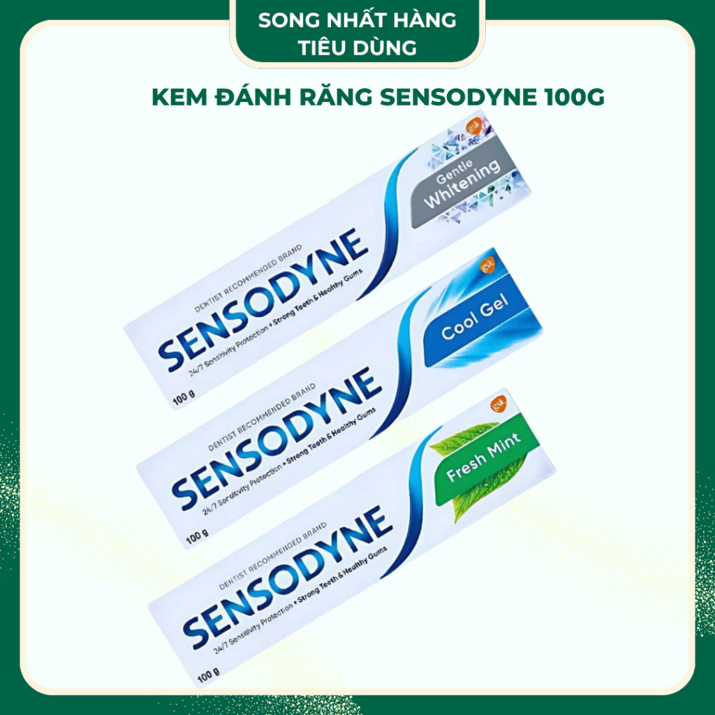 Kem đánh răng SENSODYNE giúp giảm ê buốt hiệu quả và làm trắng răng tự nhiên CHÍNH HÃNG