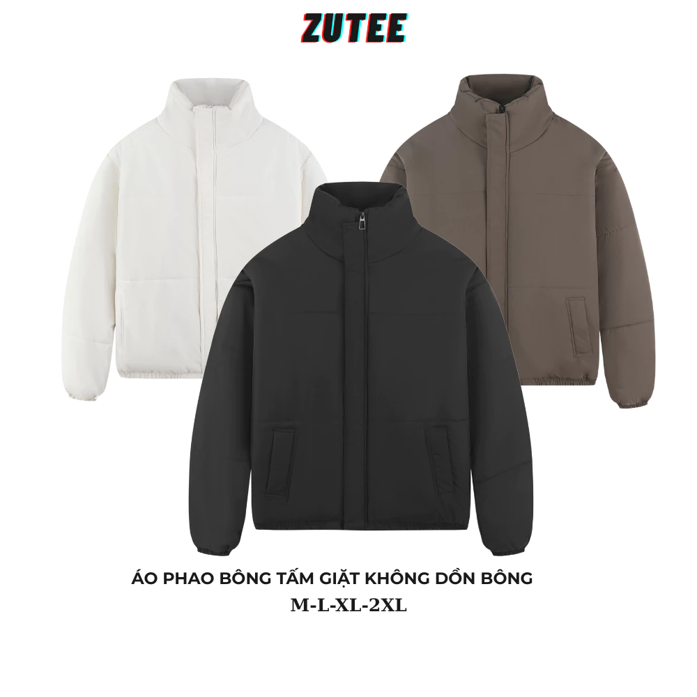 Áo phao trần bông nam nữ ZUTEE Không dồn bông khi giặt máy