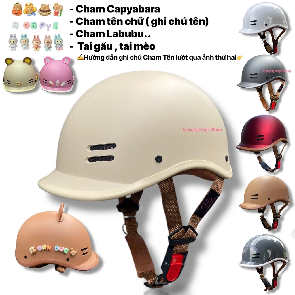 Nón Bảo Hiểm Kiểu Dáng Cá Heo Chính Hãng CR HELMET CAMRY- Bảo Hành 12 tháng đang được đối chiếu cho người mua tại Việt Nam