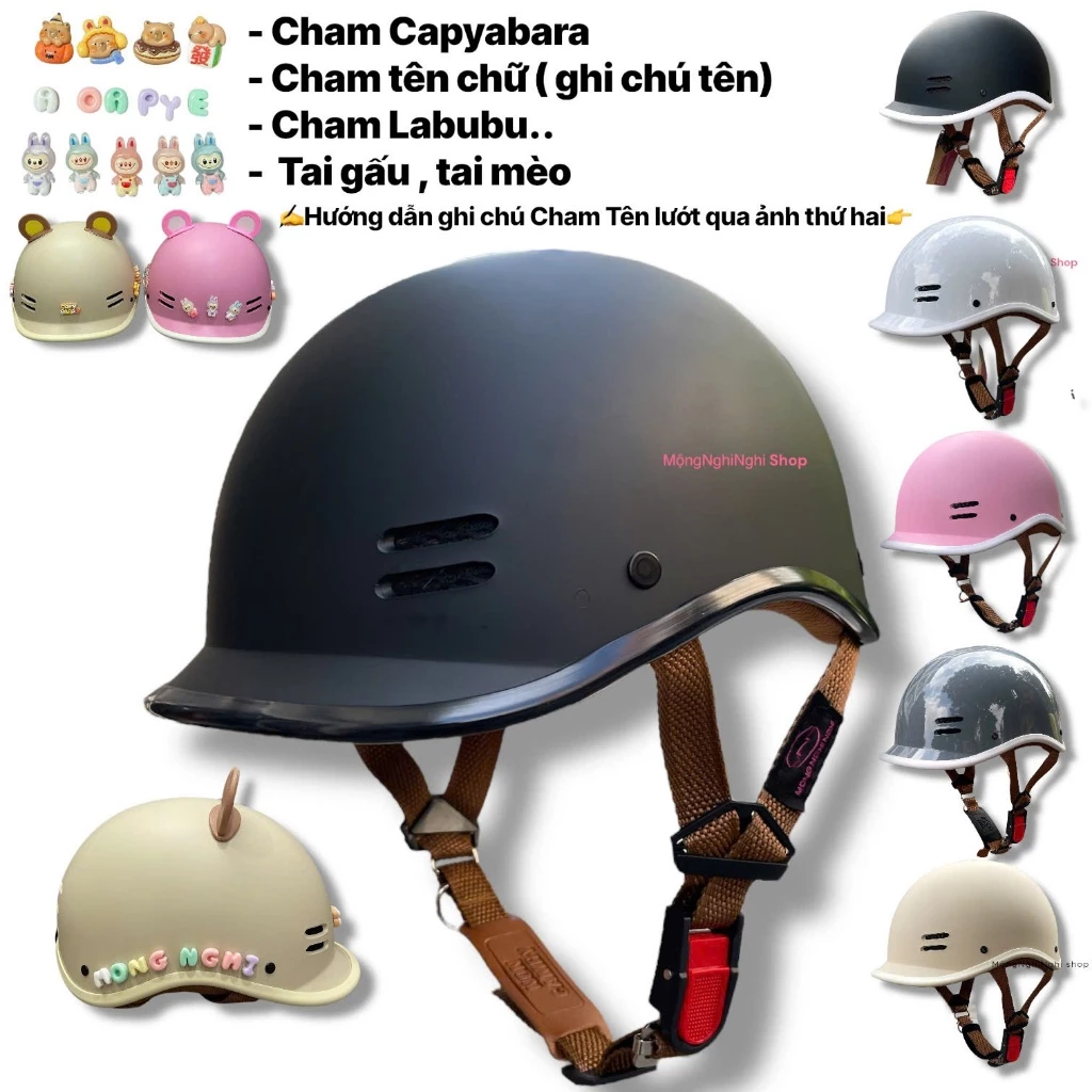 Nón Bảo Hiểm Kiểu Dáng Cá Heo Chính Hãng CR HELMET CAMRY- Bảo Hành 12 tháng đang được đối chiếu cho người mua tại Việt Nam