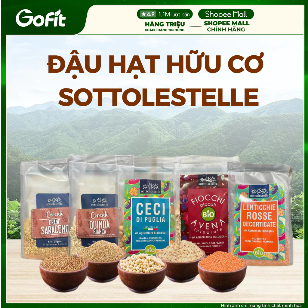 [DATE 2026] Đậu Hạt Hữu Cơ Sottolestelle Chất Lượng Cao 200g - Ăn Dặm, Healthy Foods, Tiện Lợi, Nhập Khẩu Ý