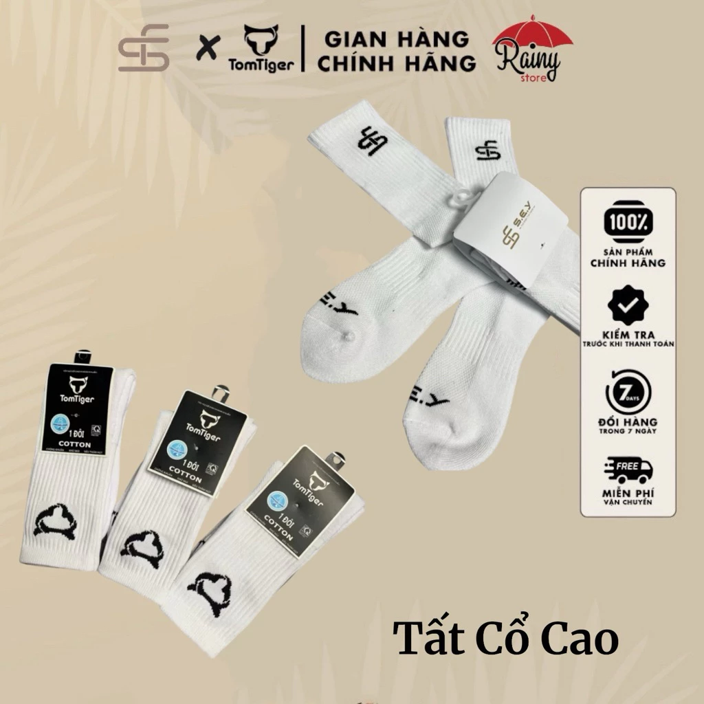 [ Tất Cao Cổ - Hàng Loại 1 ] Tất Sey, TomTiger cổ cao chất liệu cotton xịn xò