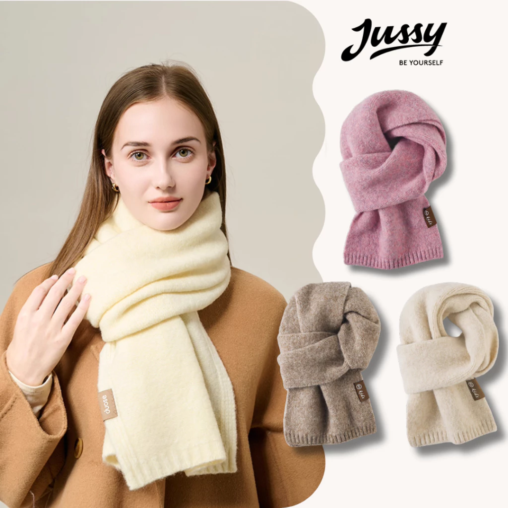 Khăn Choàng JK66 Jussy Official Tag Wool Blend Khăn Choàng Nam Nữ Size Nhỏ Dệt Len Cao Cấp Trơn Màu Basic Quà Tặng 20.10