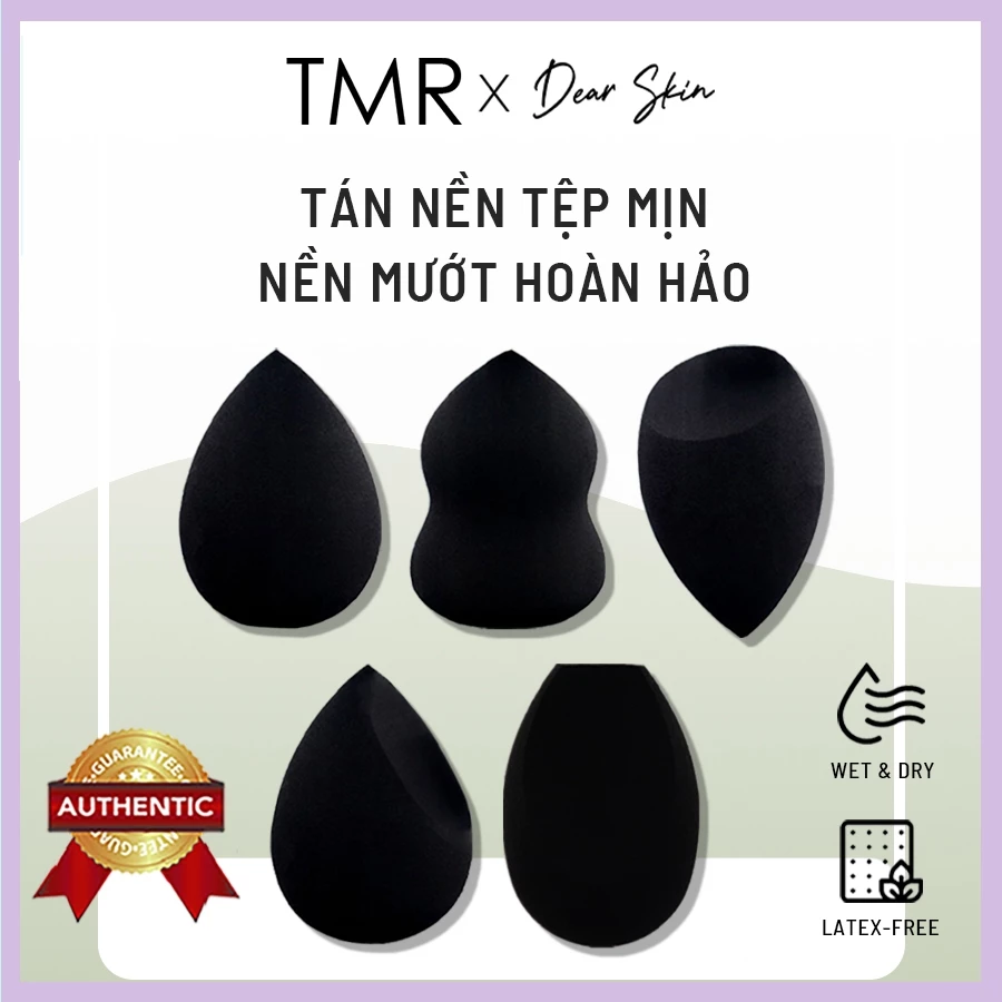 Mút Trang Điểm TMR Black chất liệu bông mút trang điểm tạo lớp nền căng bóng tự nhiên