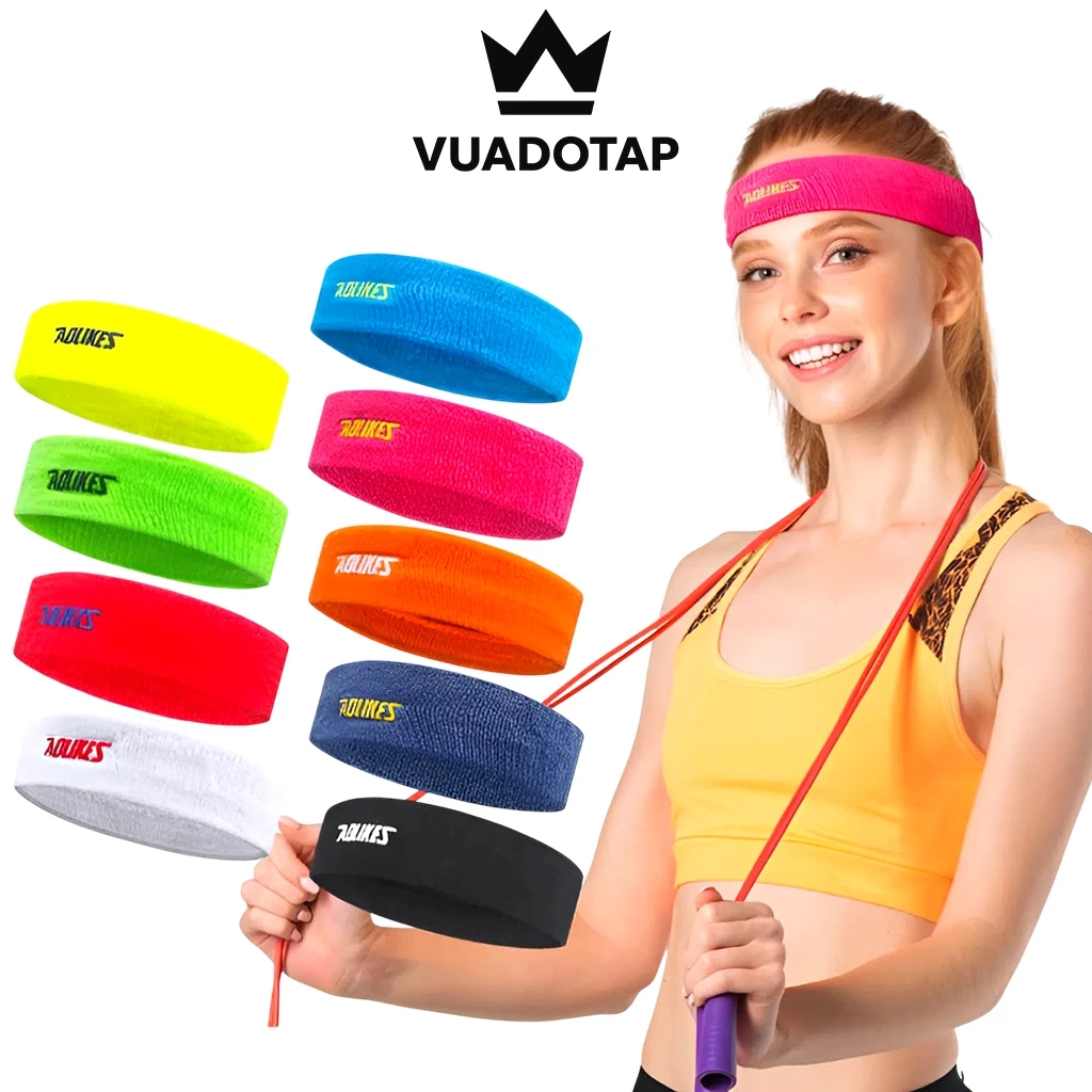 Băng Đô, Băng Trán Thể Thao Tập Yoga, Gym, Chạy Bộ, Tennis Thấm Hút Mồ Hôi Headband Aolikes A2108
