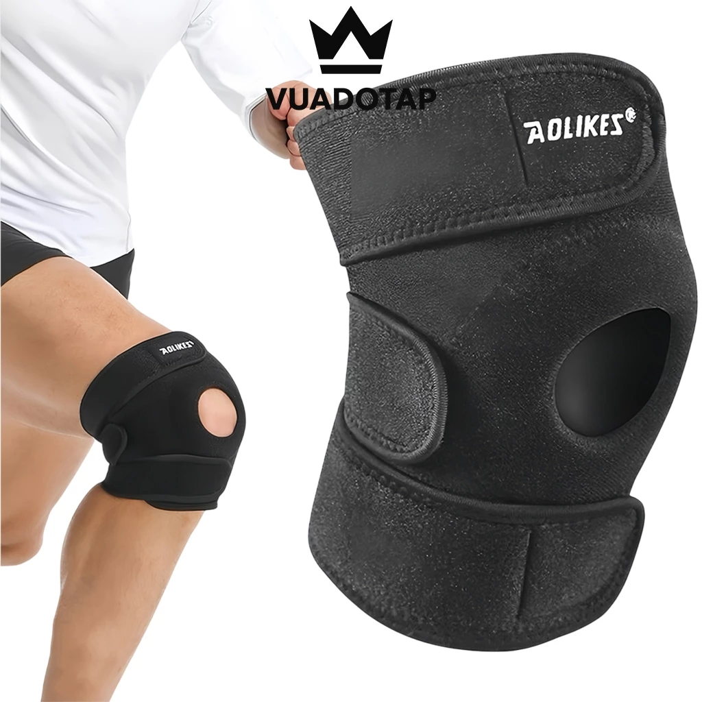 Băng Bảo Vệ Đầu Gối, Đai Dán Gối Khi Tập Gym, Cầu Lông, Picklebal lChính Hãng Aolikes A-7616