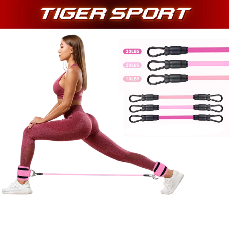 Set 3 Dây Kháng Lực Kết Hợp Quấn Cổ Chân, Tập Mông Đùi Valeo VL-9915