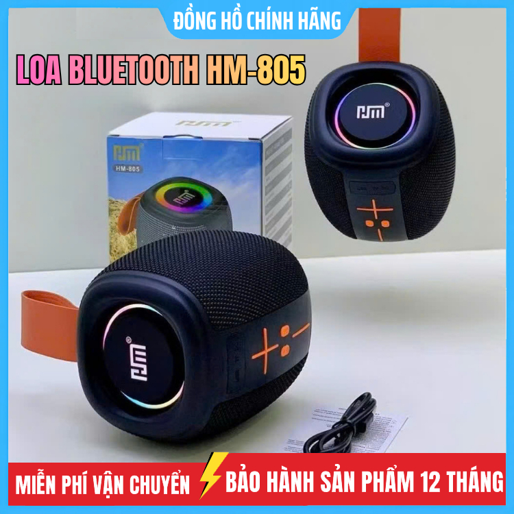 Loa Bluetooth HM805 / A005 phiên bản mới đèn led cùng âm thanh bass căng công…