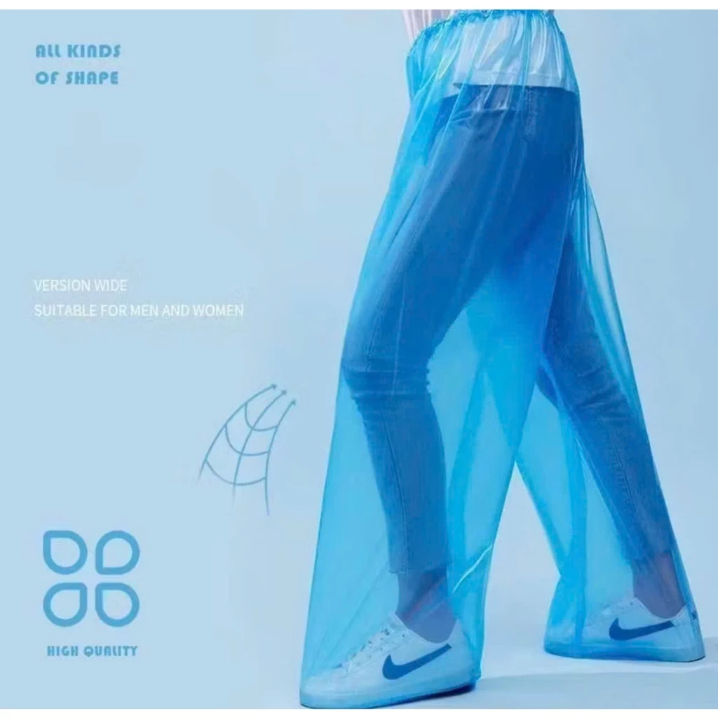 {hcm}Bộ 10 Quần đi mưa dùng 1 lần  dành cho cả nam và nữ thiết kế trùm chân chống mưa, nước bẩn té , ủ kem..