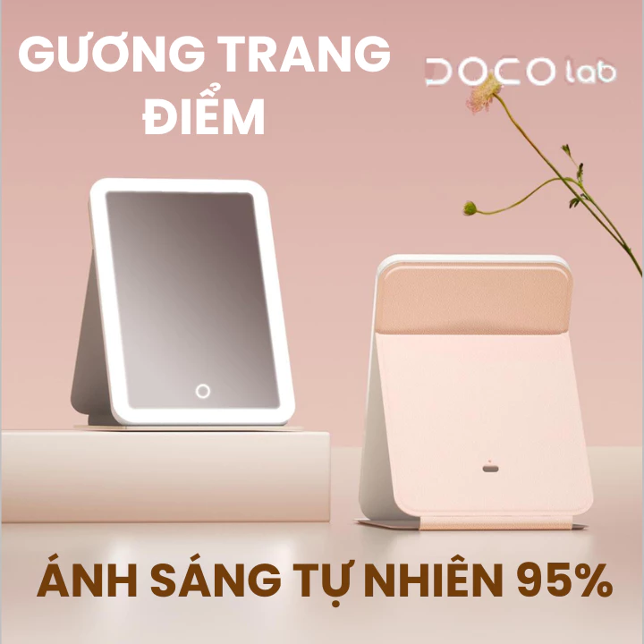 Gương trang điểm Doco FMO01 - Gương trang điểm có đèn LED Doco