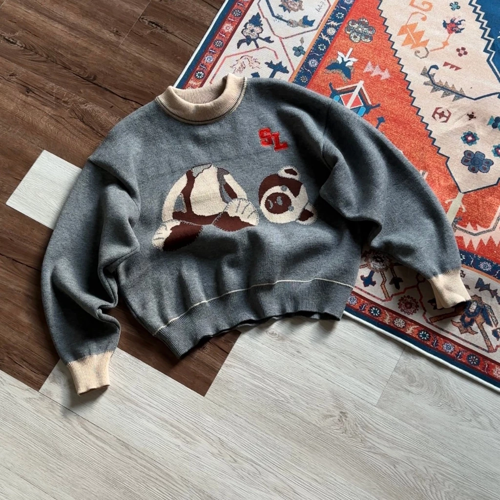 SLICK " SWEATER BEAR" KNIT MERINO PREMIUM - FORM BOXY BY THE SLICK WAY UNISEX
