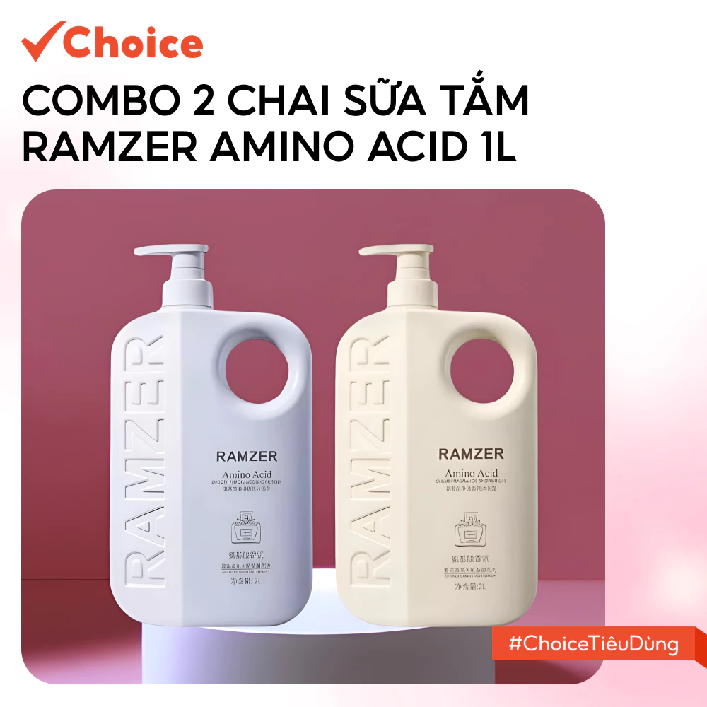 [Choice] Combo 2 Chai Sữa Tắm Truyền Trắng Ramzer Amino Acid FM2-0023-104 Hương Nước Hoa 1L