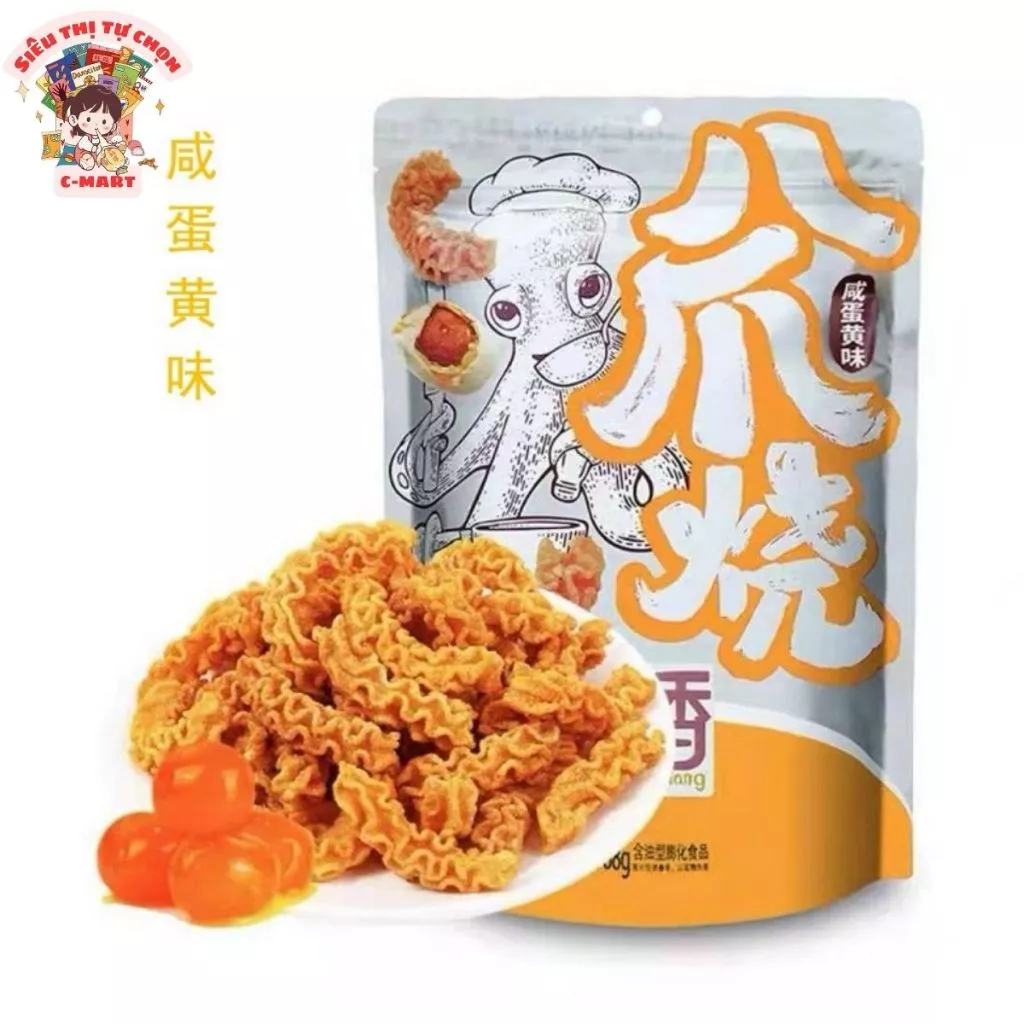 [C-MART] Snack Bạch Tuộc Xoắn Khổng Lồ 168g  Giòn Rụm Vị Cay Nhẹ