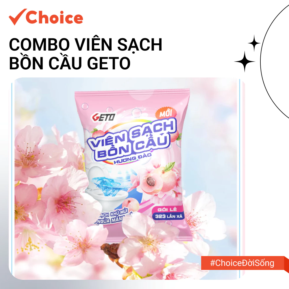 [New] [Choice] Combo Viên Sạch Bồn Cầu Geto NTG14 Tẩy Sạch Mảng Bám, Khử Mùi Toilet