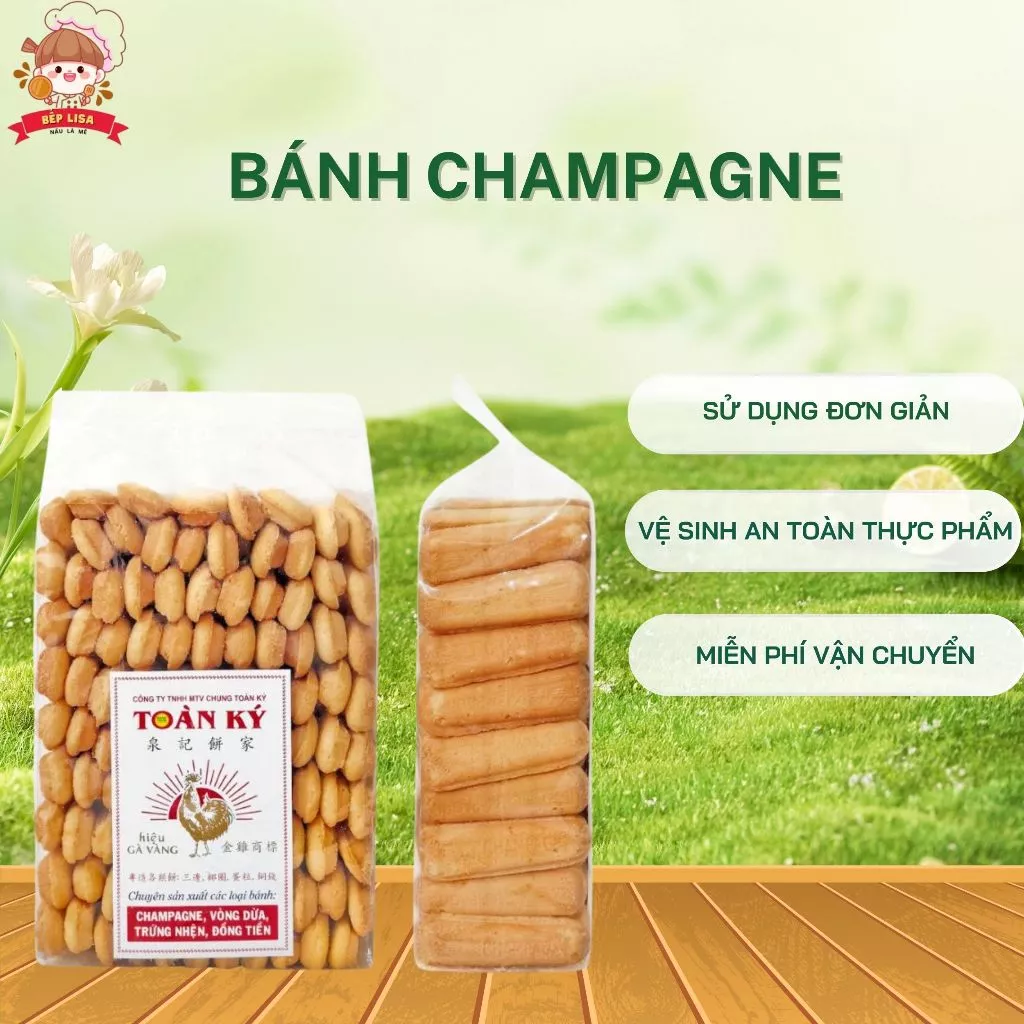 Bánh Champagne – Bánh Lady Finger Làm Tiramisu, Tráng Miệng – Giòn Xốp, Thơm Ngon