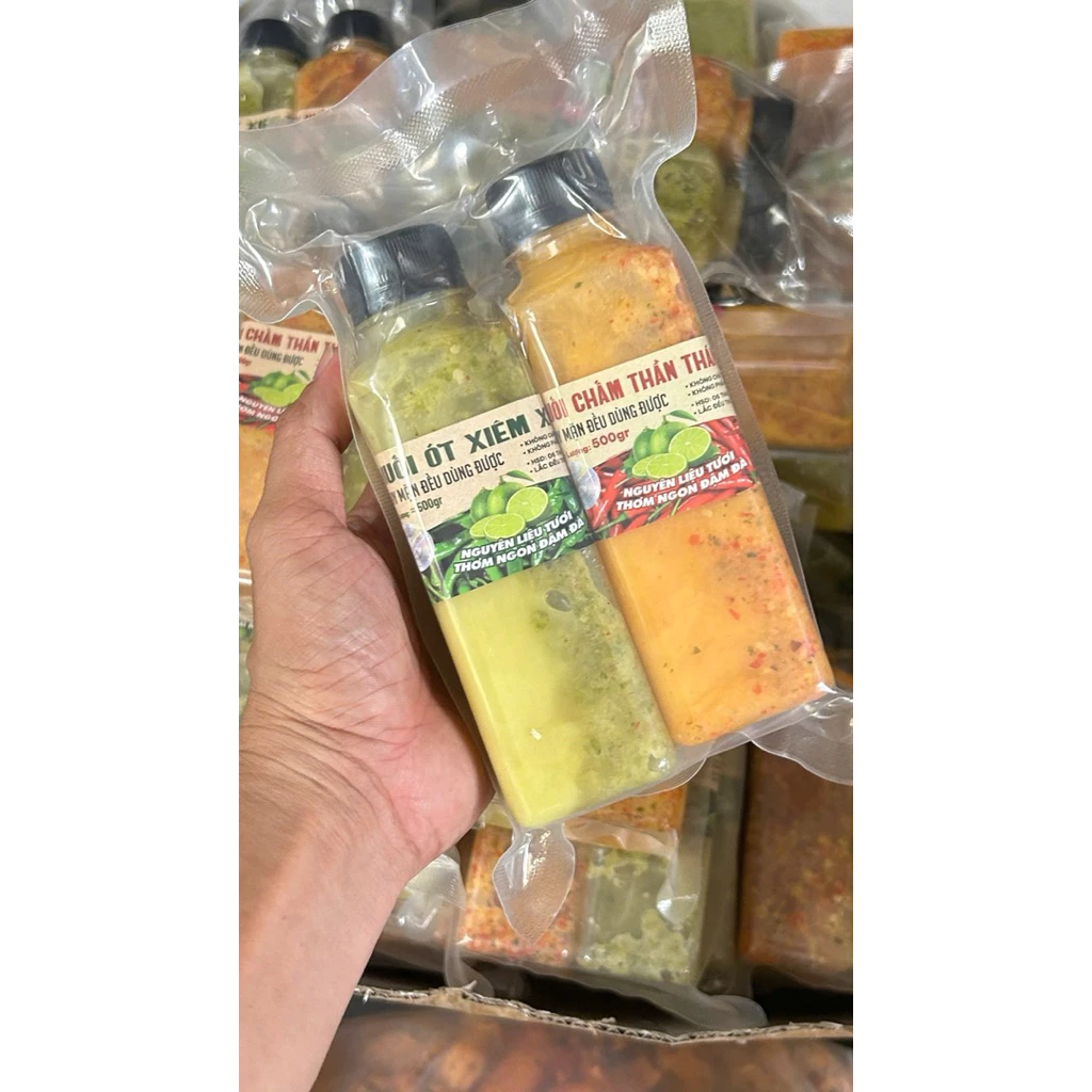 [SET 2 CHAI] MUỐI CHẤM HẢI SẢN CHAI DÀI