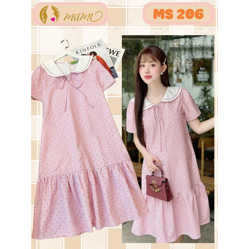 Đầm váy bầu công sở MAMI MS08 thiết kế trẻ trung vừa mặc đi làm đi chơi