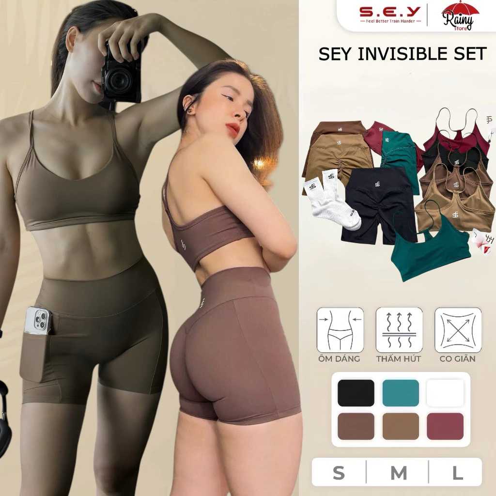 [ CHÍNH HÃNG- S/M/L ] SEY INVISIBLE/  SEY LOTUS Tách Lẻ Quần Đùi/ Bra/ Quần Đùi Cạp Chéo TomTiger - Rainy Store