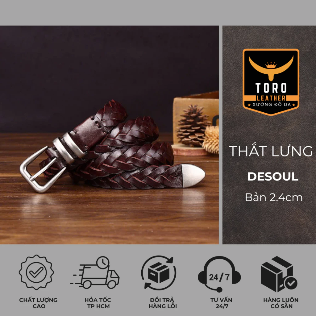 Thắt lưng【Bảo hành 5 năm】Dây nịt da thật 100% - Dây nịt mã DNDS hot trend 2025