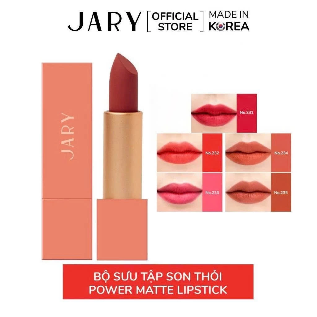 Bộ sưu tập Son Thỏi Lì Cao cấp Jary Power Matte Lipstick