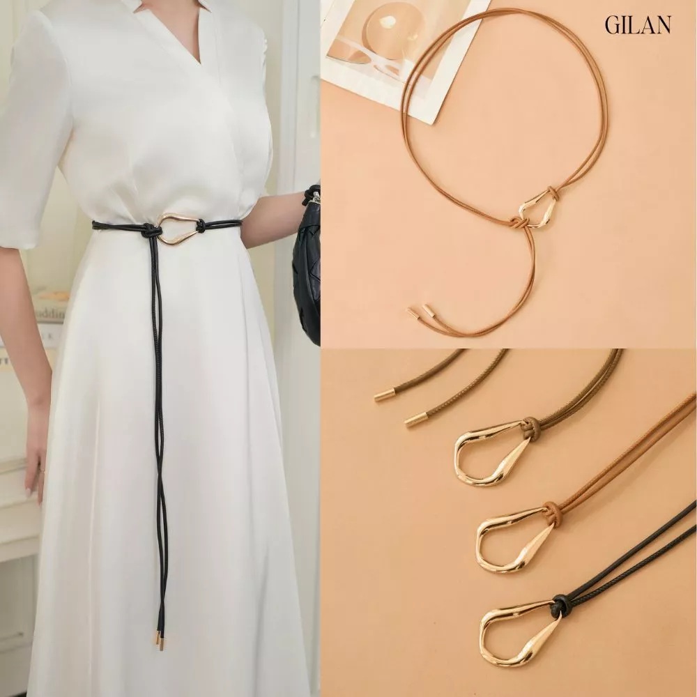 GILAN thắt lưng da Pani Belt thiết kế hiện đại, dễ phối đồ