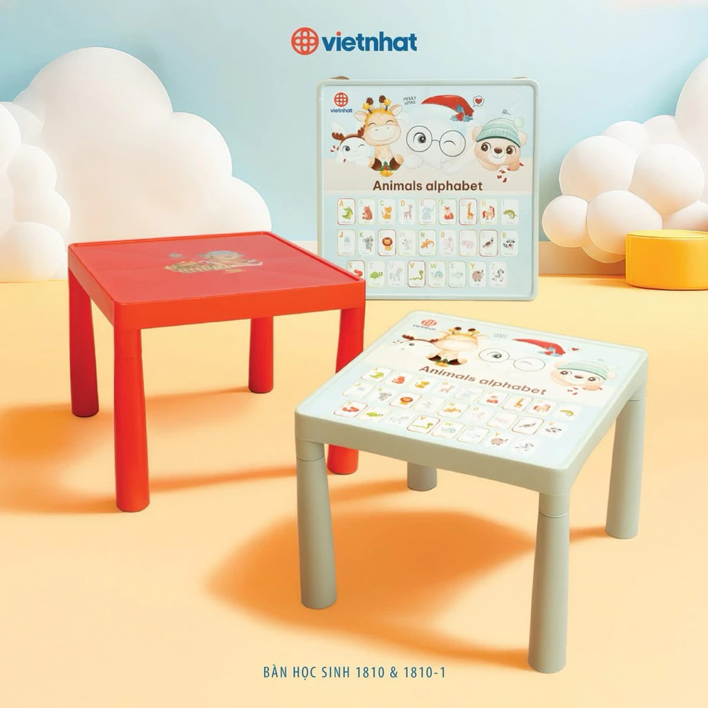 Bàn Ghế Trẻ em.Bàn mầm non-ghế nhựa đúc Việt Nhật- Gia Long Cao Cấp