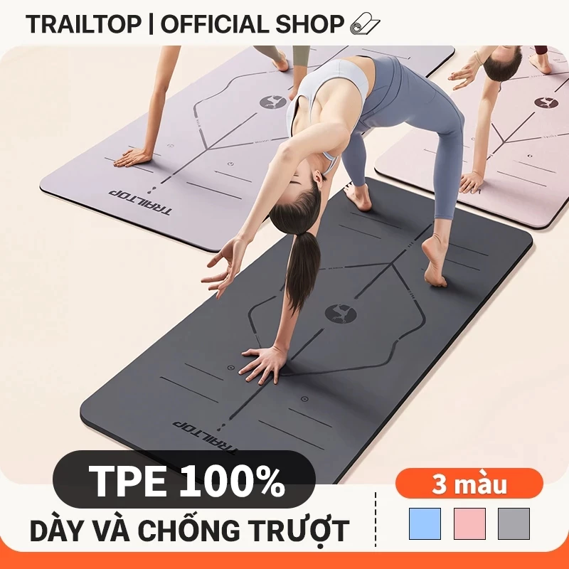 【COD】Trailtop Thảm Tập Yoga Thảm Tập Gym Có Thể Giáo Dục Tại Nhà Cao Su Non TPE Cao Cấp Dày 6/8mm đang được đối chiếu cho người mua tại Việt Nam