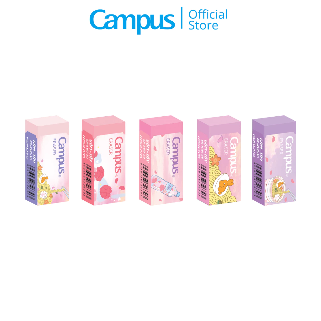Gôm Tẩy Màu Kawaii Series Không Bụi Chính Hãng Campus Nhập Khẩu
