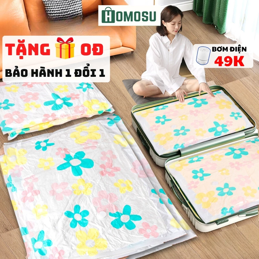 Túi Hút Chân Không Đựng Quần Áo, Túi Chân Không Đựng Chăn Màn, Túi Đựng Quần Áo Siêu Dày Chống Mốc M003