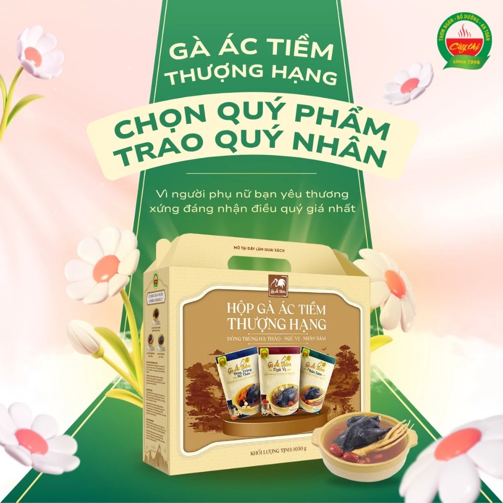 Hộp Gà Ác Tiềm Thượng Hạng  Cây Thị – Dinh Dưỡng Cao Cấp Cho Gia Đình