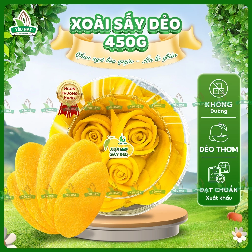 [DẺO NGON LOẠI 1] Xoài Sấy Dẻo Không Đường Chua Ngọt Tự Nhiên Đẹp Sang Chuẩn Xuất Khẩu Thơm Ngon Dẻo Mềm Yêu Hạt