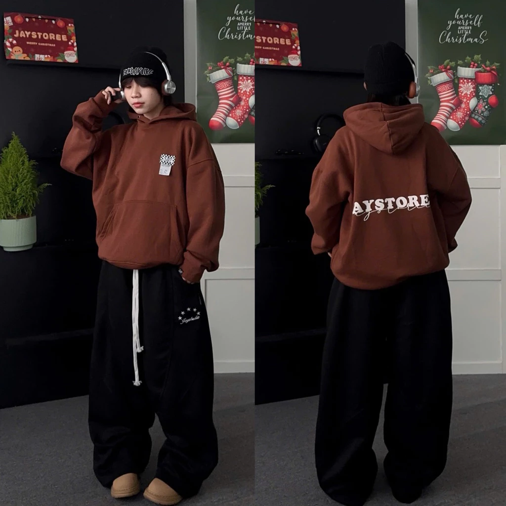 Áo Khoác Hoodie Unisex Nỉ Bông REE/màu XANH-ĐEN/Nam nữ unisex/ÁO HOODIE JAYSTOREE 🖤