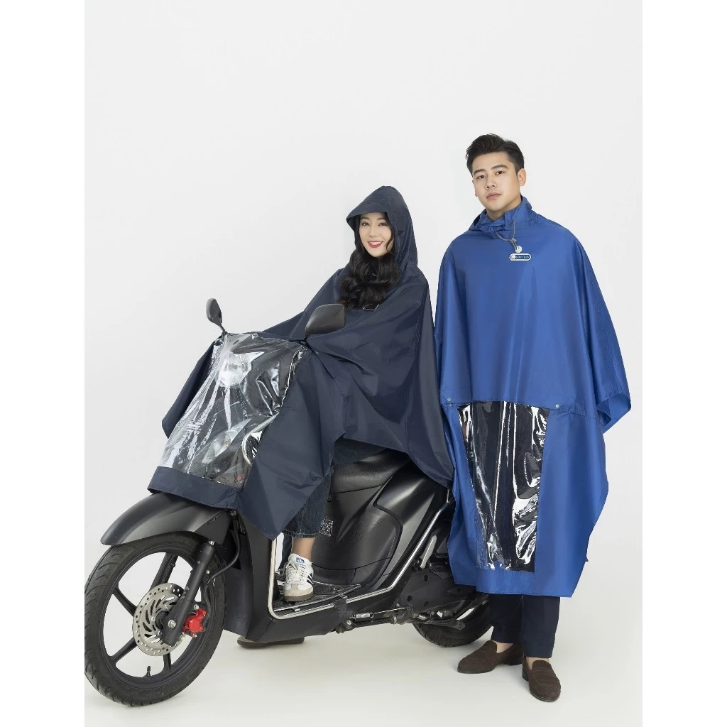 ÁO MƯA 1 NGƯỜI SIÊU RỘNG SƠN THỦY - Kích thước cỡ đại 1m65x1m60 – Vải dù vân tổ ong chống thấm tuyệt đối