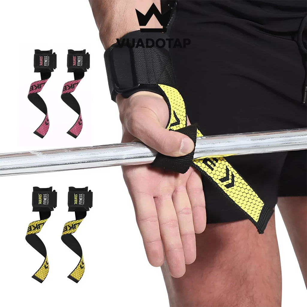 Dây kéo Lưng Cao Cấp Silicon Chống Trượt Lifting Straps, Dây Kéo Lưng Tập Gym AOLIKES A7633