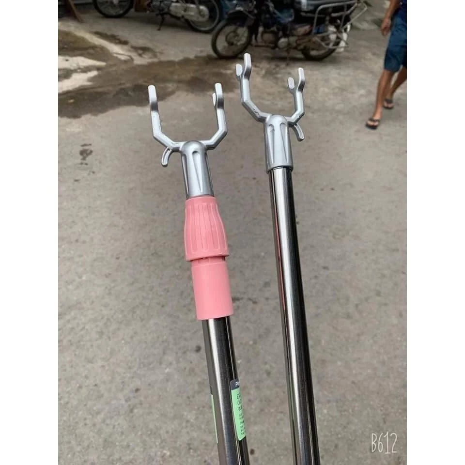 Cây phơi quần áo bằng inox kéo dài 1,5M Cây gậy lấy đồ trên cao có thể kéo dài xếp gọn