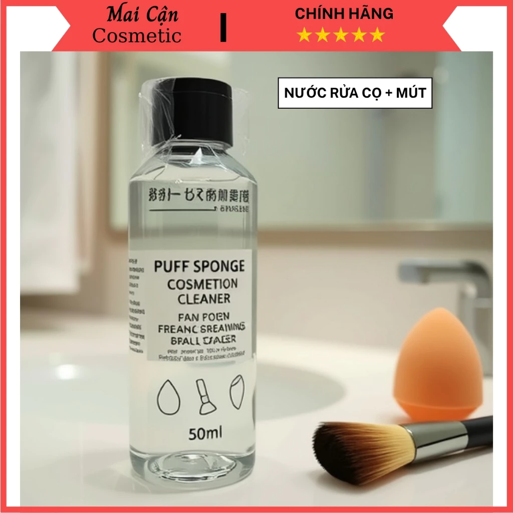 Dung Dịch Vệ Sinh Làm Sạch Dụng Cụ Trang Điểm - Nước Vệ Sinh Cọ, Bông Mút Đánh Phấn