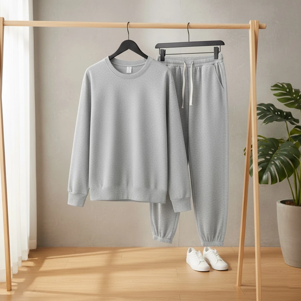 Bộ quần áo nỉ da cá nam nữ mặc thu đông ,vải dày dặn mềm mịn giữ ấm tốt, set áo dài tay quần jogger basic trẻ trung.