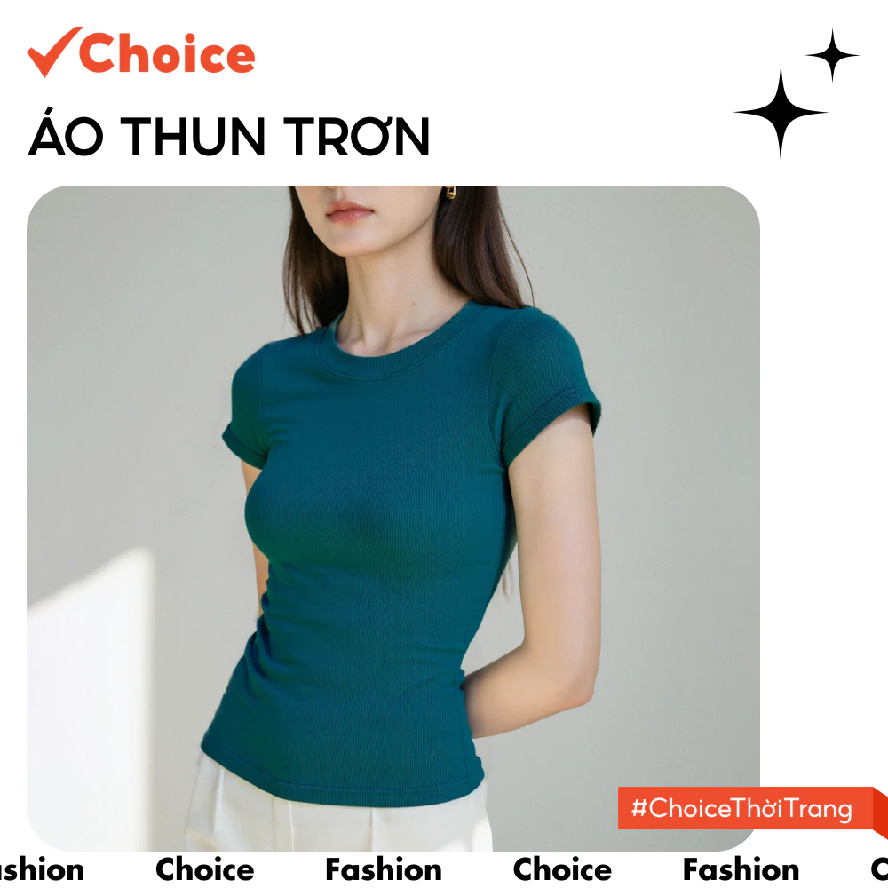 [Choice] Áo Thun Trơn Nh124 Form Ôm Babytee, Đủ Màu Basic, Chất Liệu Thun Co Giãn, Fit Dáng Siêu Đẹp