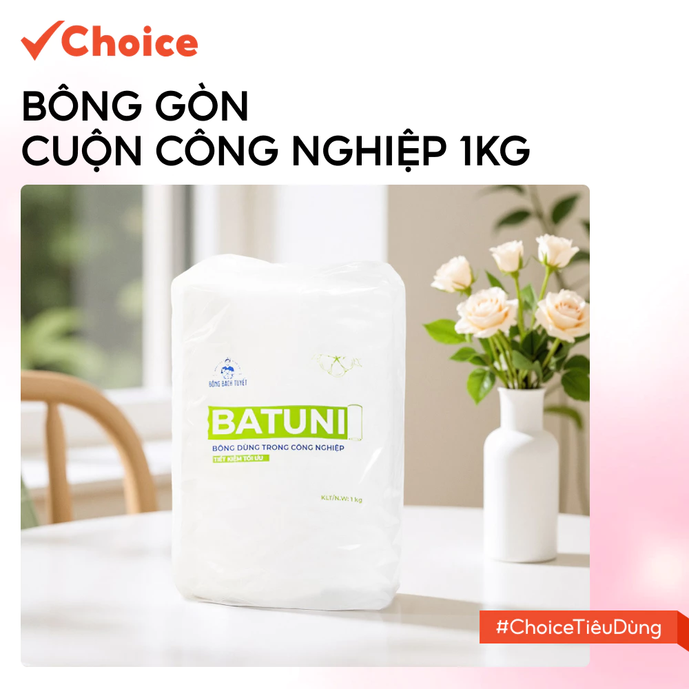 [Choice] Bông Gòn Cuộn Công Nghiệp Mới FM1-1090-1 Túi 1KG