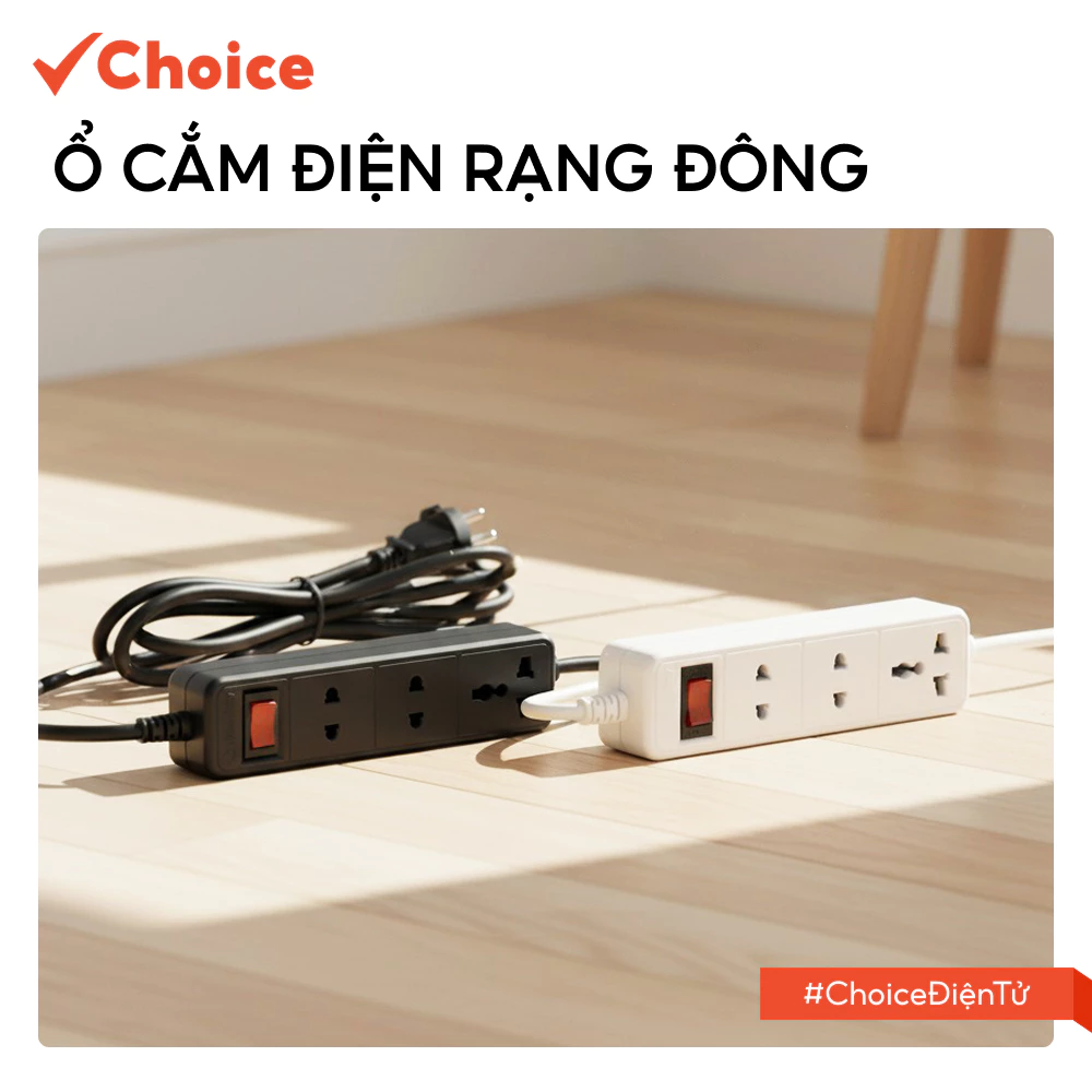 [Choice] Ổ Cắm Điện OC05 Rạng Đông EL1-0902-27 Kéo Dài 5m Đa Năng Chịu Tải Tốt, An Toàn Cho Gia Đình