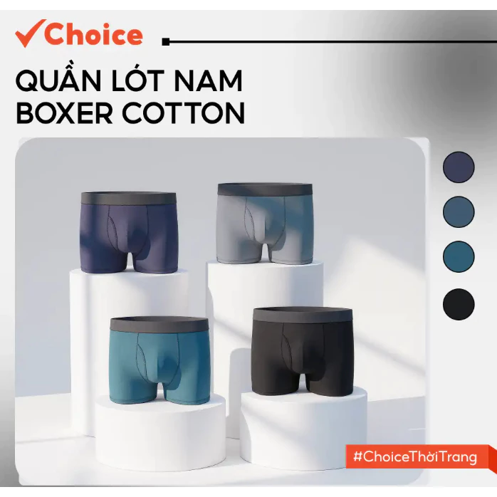 [Choice] Quần Lót Nam Boxer QLD06 Vải Cotton