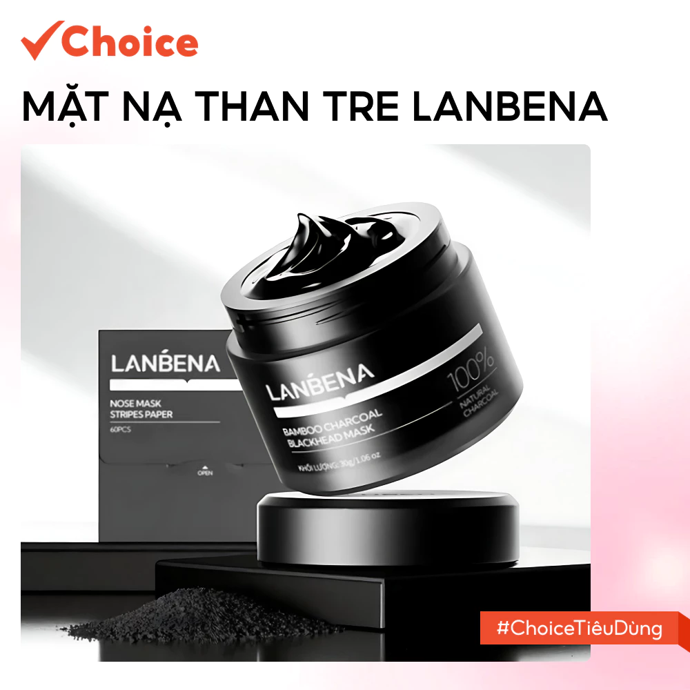 [Choice] Mặt Nạ Than Tre Lanbena Triệt Mụn Đầu Đen 30g