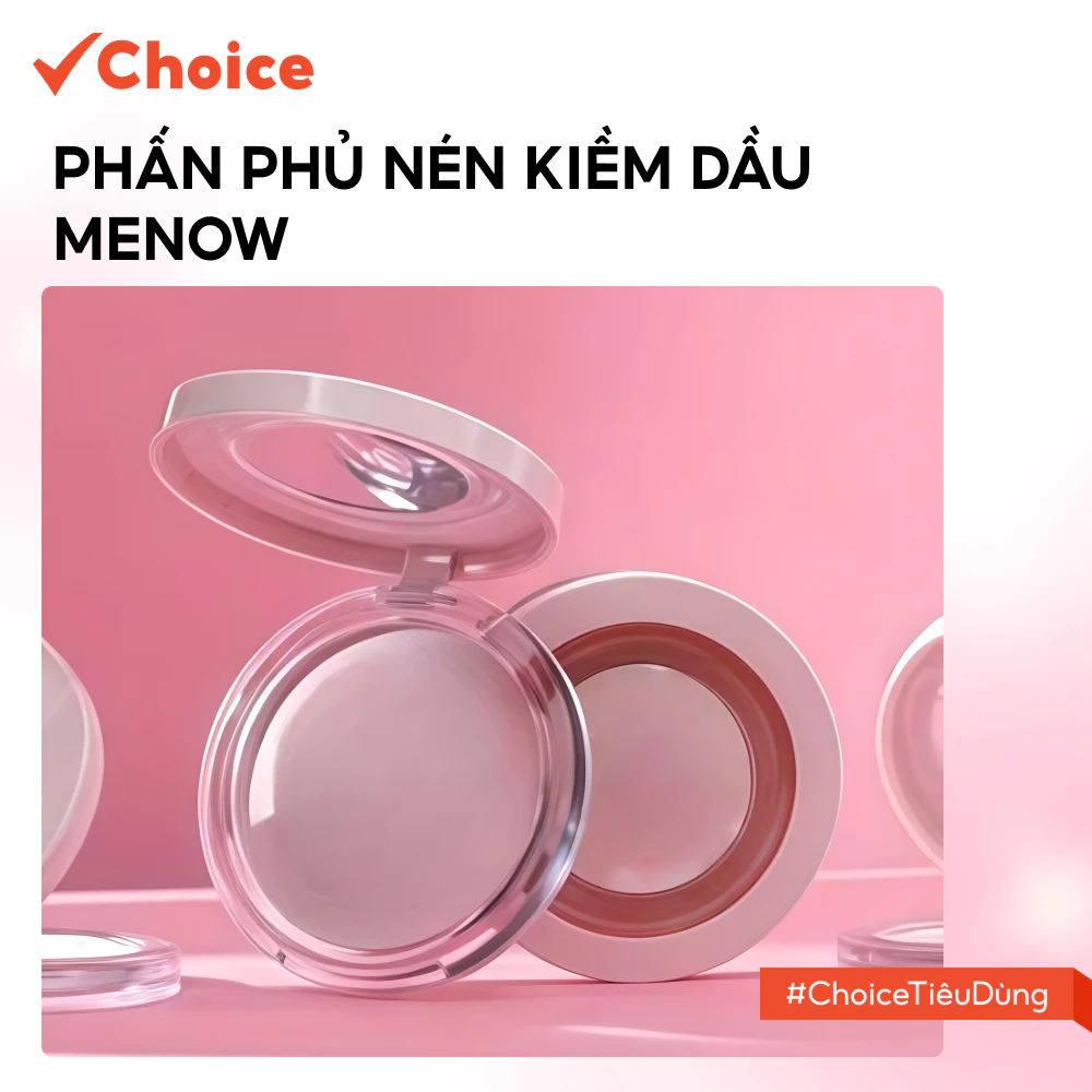 [Choice] Phấn Phủ Nén Kiềm Dầu Chống Nước Che Hoàn Hảo Menow FM1-2436-12 Rabbit Compact Powder 8.5Gr