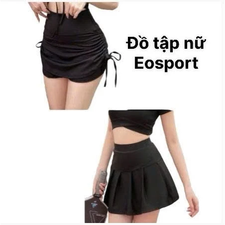 Quần váy rút dây 2 bên 2 lớp tập gym yoga pickleball thể thao nữ cap cao co giãn ôm dáng che khuyết điểm (Váy01/ Váy04)