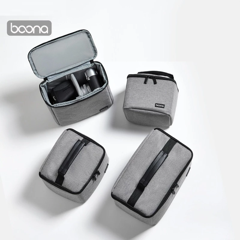 Túi chống sốc đựng máy ảnh, camera, máy chiếu, vải oxford dày 8mm quai xách tay Boona / Baona - H019