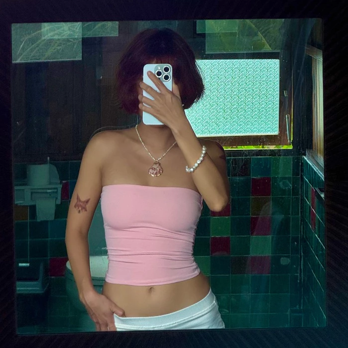 SALE 99K - Áo ống tube top form ôm màu hồng phấn pastel & đen chất thun lạnh mềm mịn  | 𝐛𝐚𝐧𝐚𝐧𝐚𝐛𝐮