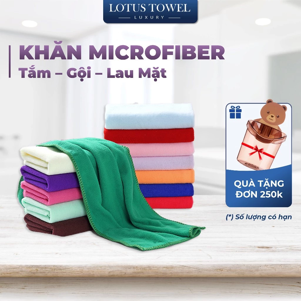 Khăn SPA Quấn Đầu, Quấn Người, Khăn Tắm, Gội Đầu Khăn Mặt cho SPA Lotustowel Hoàn Toàn Từ Microfiber Mềm mịn