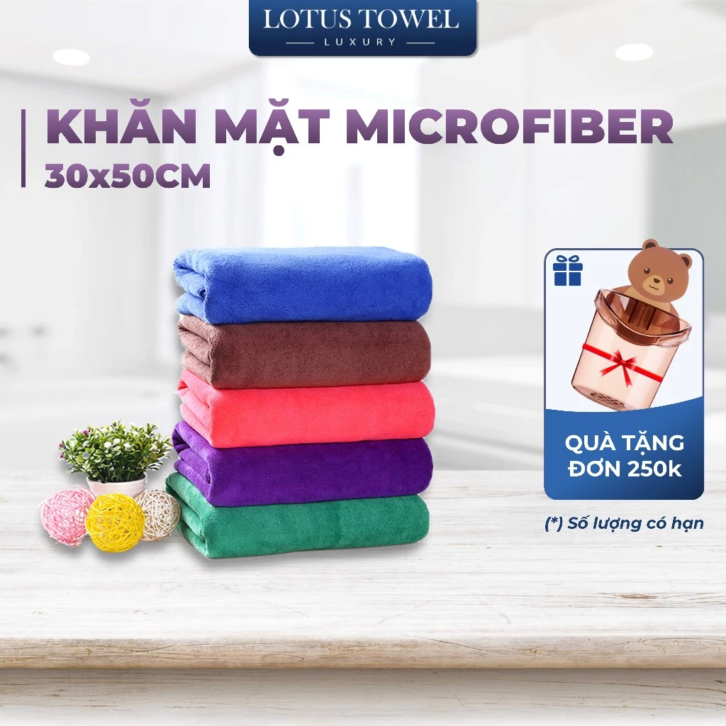 Khăn mặt SPA 30x50cm, 100% MICROFIBER, siêu mềm mịn, thấm hút, dày dặn - LOTUSTOWEL
