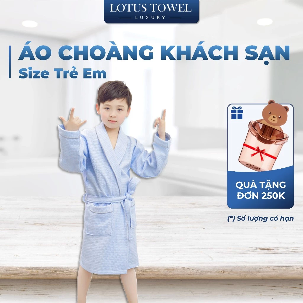 Áo tắm KHÁCH SẠN, FreeSize trẻ em, 100% cotton, dày dặn, thấm hút,sang trọng - LOTUSTOWEL